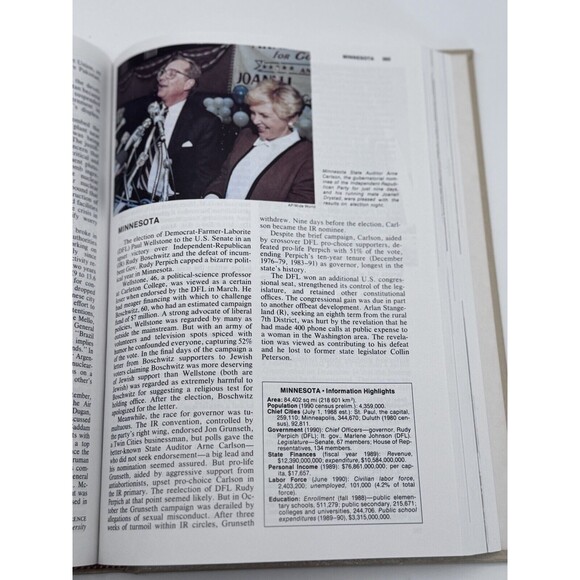 World Topics Yearbook 1991 Hardcover Book Encyclopedia Informational Facts - Picture 9 of 11